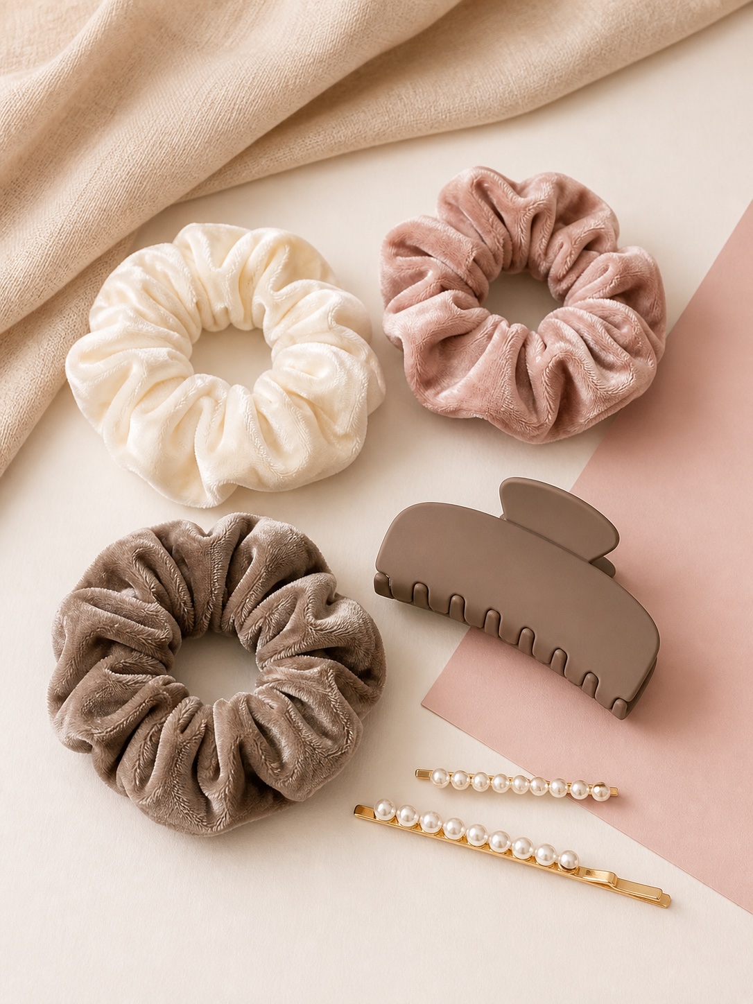 Velvet Hair Scrunchie Set